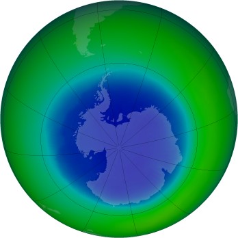September 1989 monthly mean Antarctic ozone